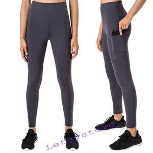 NWT Tuff Athletics 2 Side Pockets High Rise UPF 50+ Tight Leggings